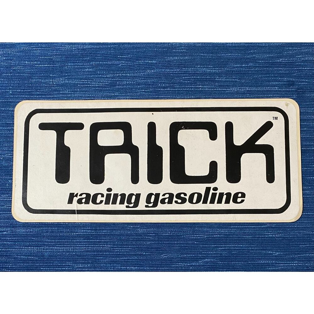 Large Vintage Trick Racing Gas Fuel Sticker Decal Dragster Hot Rod Tri-Z Honda